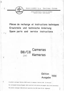 Bolex B 8 manual. Camera Instructions.